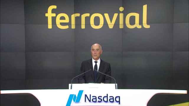 Rafael del Pino, presidente de Ferrovial, instantes antes de la salida a bolsa de la compañía en EEUU.
