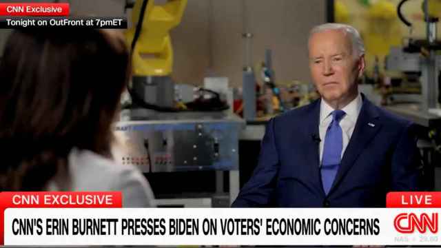 El presidente de EEUU, Joe Biden, durante su entrevista en la CNN.