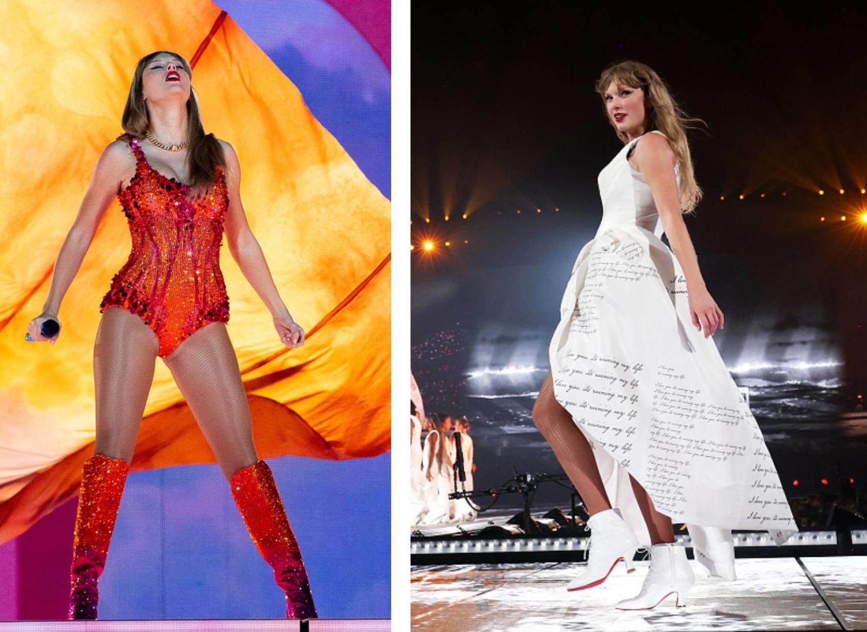 Los dos looks nuevos de Taylor en su gira europea.