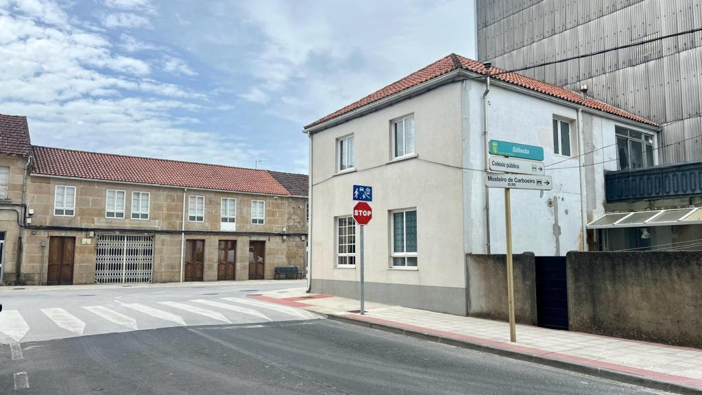 Panorámica de una de las calles principales de Silleda, en Pontevedra.