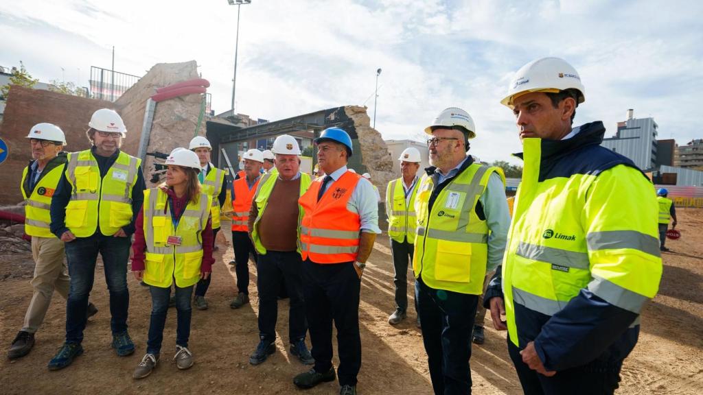 El presidente del FC Barcelona, Joan Laporta, visita las obras en el nuevo Spotify Camp Nou.