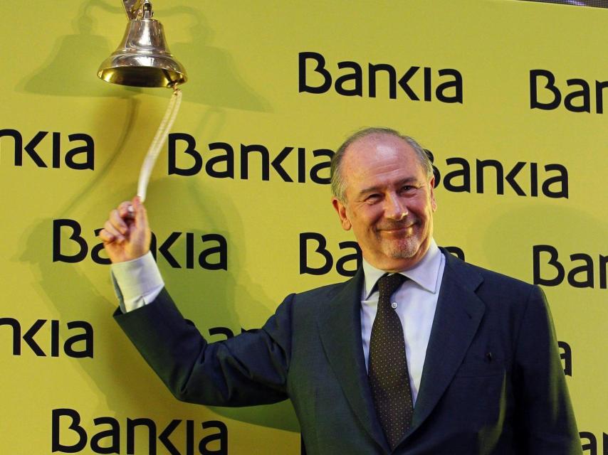 Rodrigo Rato, anunciando la salida de Bankia a bolsa el 20 de julio de 2011