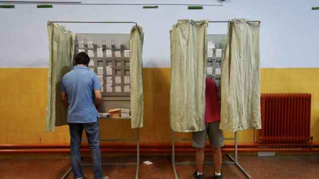 Un colegio electoral en Valladolid