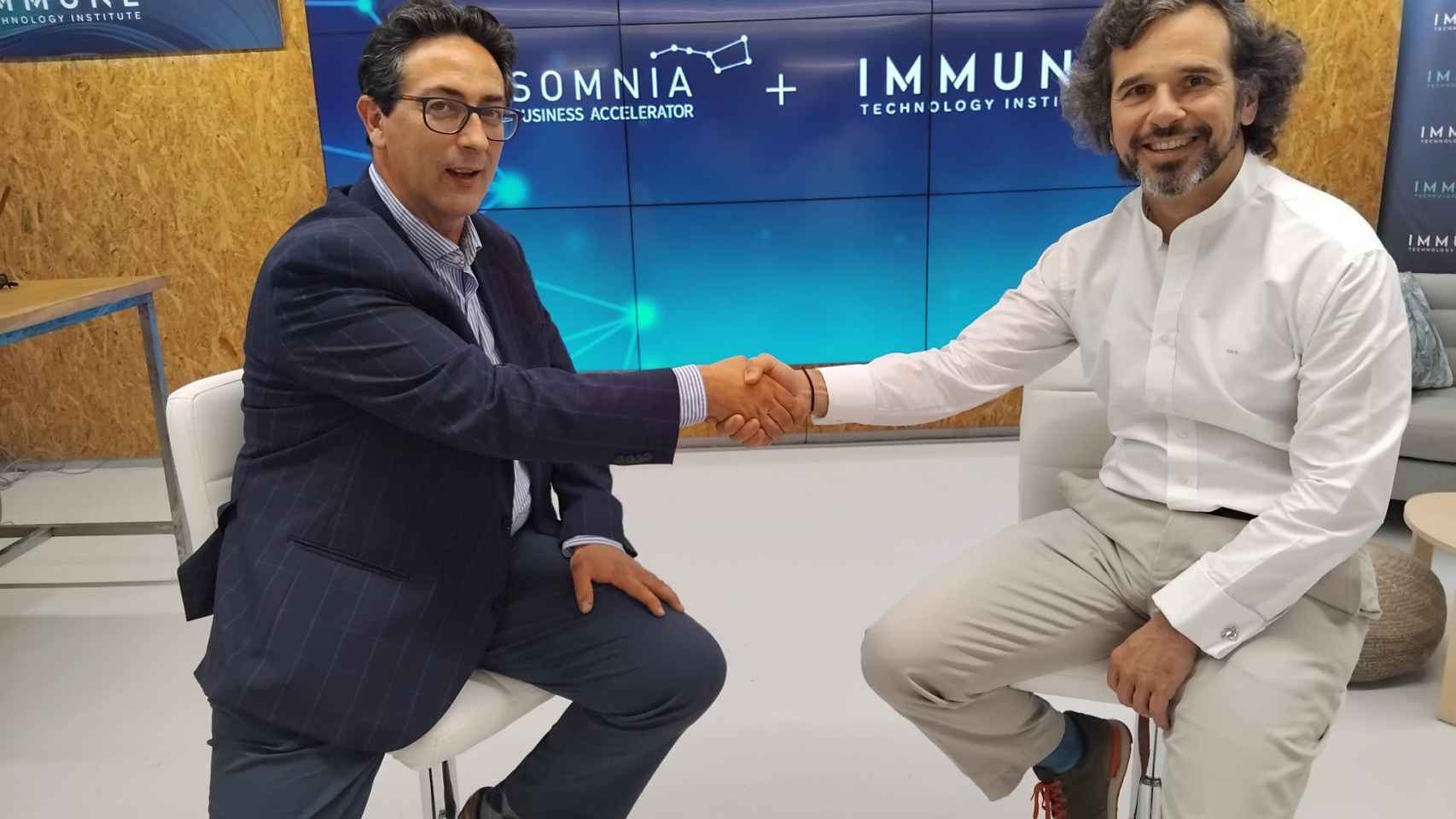 Rafa Navarro, fundador de Innsomnia, y Juan Riva, CEO & Fundador de IMMUNE Technology Institute.