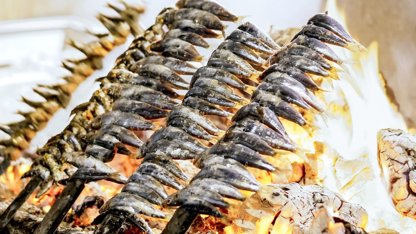 Espetos de sardinas.