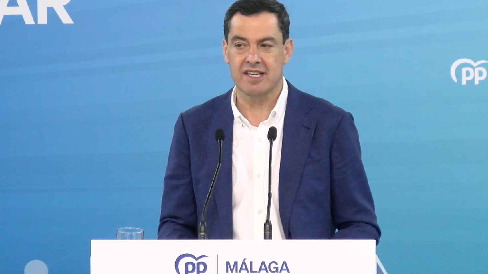 Juanma Moreno, en la clausura de la Unión Intermunicipal del PP de Málaga.