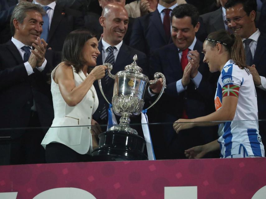 Letizia en la final de la Copa de la Reina de 2019.