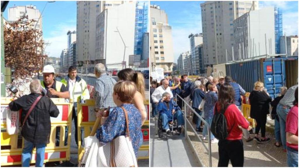 Cacerolada de los vecinos de las Casas de Franco de A Coruña.