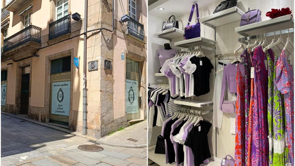 Real, 136 y el interior de la tienda recientemente abierta en A Estrada