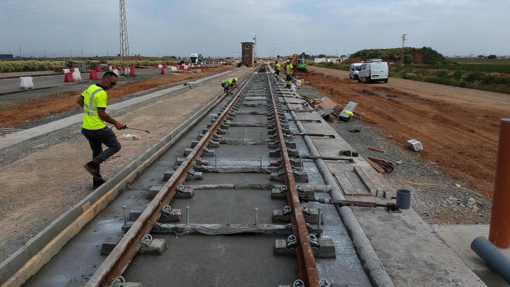 Obras en la Línea 3 del Metro de Sevilla.