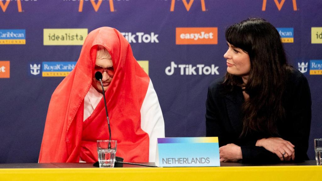 Joost Klein en la rueda de prensa de la segunda semifinal de Eurovisión 2024.