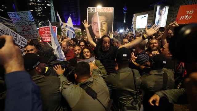 Protesta contra el gobierno del primer ministro israelí Benjamín Netanyahu, en Tel Aviv el 11 de mayo de 2024
