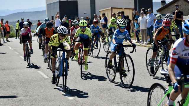 Campeonato de Escuelas de Ciclismo en Ruta de Castilla y León celebrado en Guijuelo