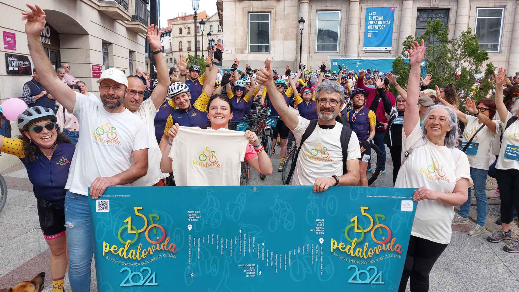 Marcha solidaria Pedalovida para reclamar la radioterapia en Soria