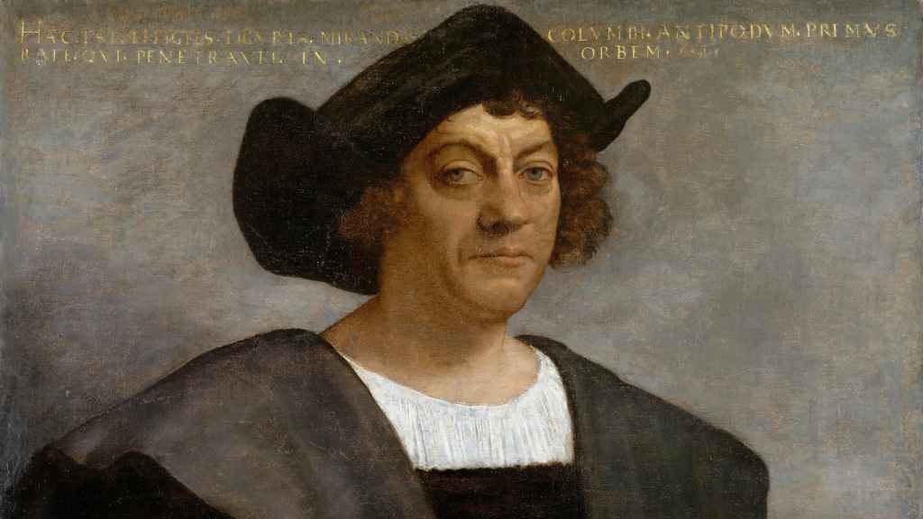Sebastiano del Piombo: Detalle de 'Retrato de un hombre, supuestamente Cristóbal Colón', 1519. Metropolitan Museum, Nueva York