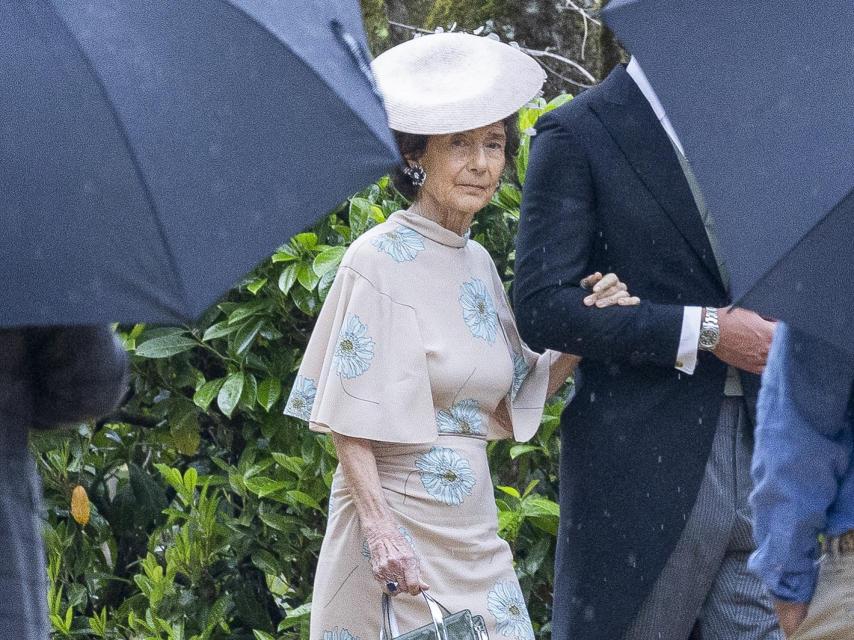 Paloma O'Shea, la abuela de la novia, llegando al enlace.