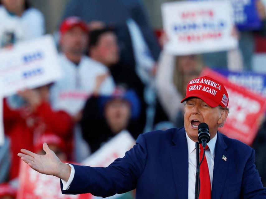 Donald Trump, en un  acto de campaña en Wildwood (Nueva Jersey).