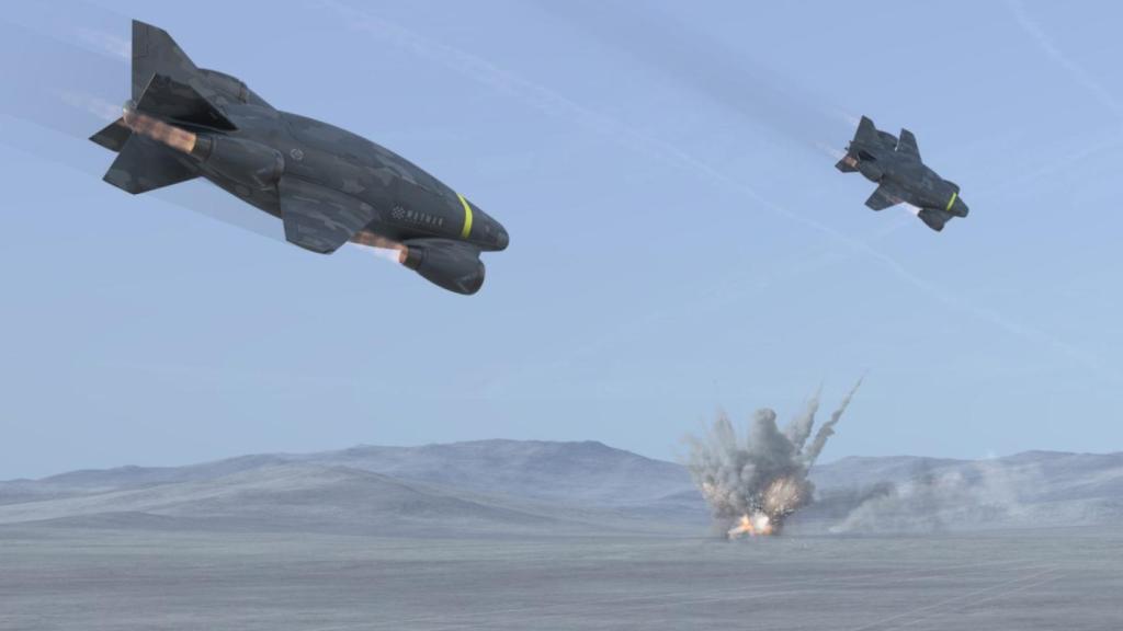 Simulación de drones Razor en el campo de batalla
