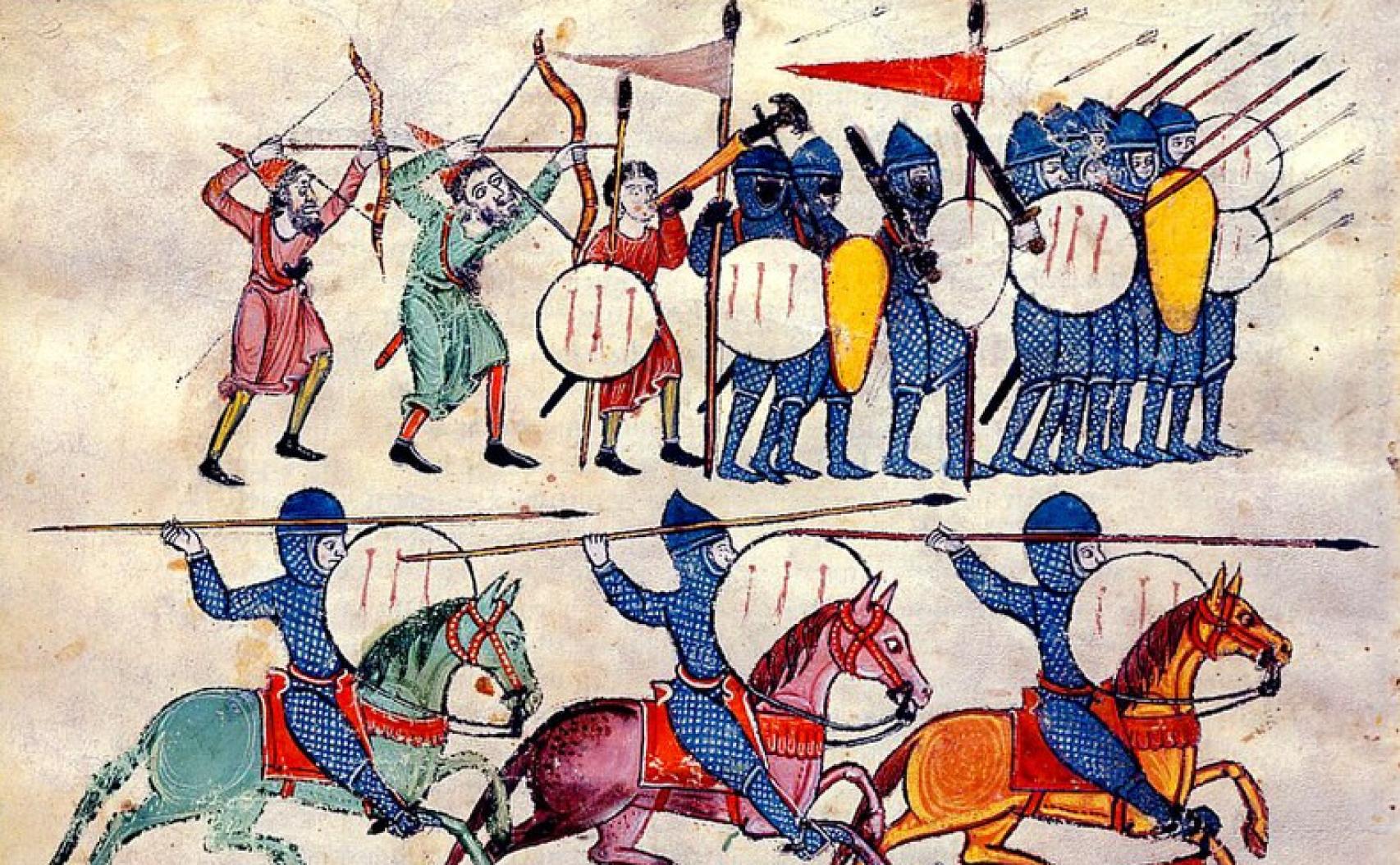 Guerreros medievales representados en el beato de las Huelgas. 1220.