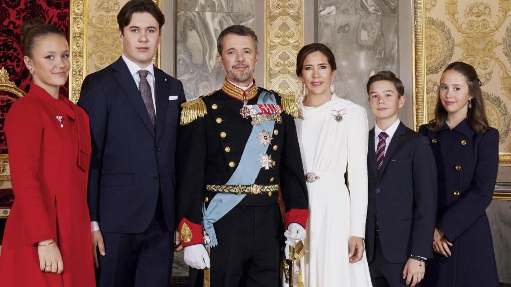 Retrato oficial de la familia Real danesa.