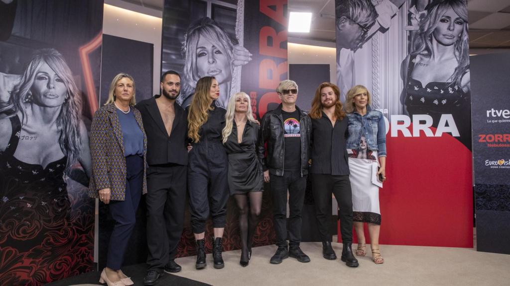 Nebulossa, en la rueda de prensa de bienvenida tras Eurovisión.