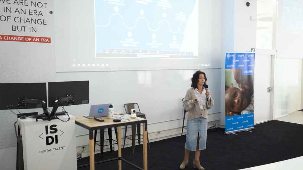 Ana Laguna, cofundadora y 'chief scientist' de Zoundream, en uno de los programas de Impact Accelerator, de ISDI.