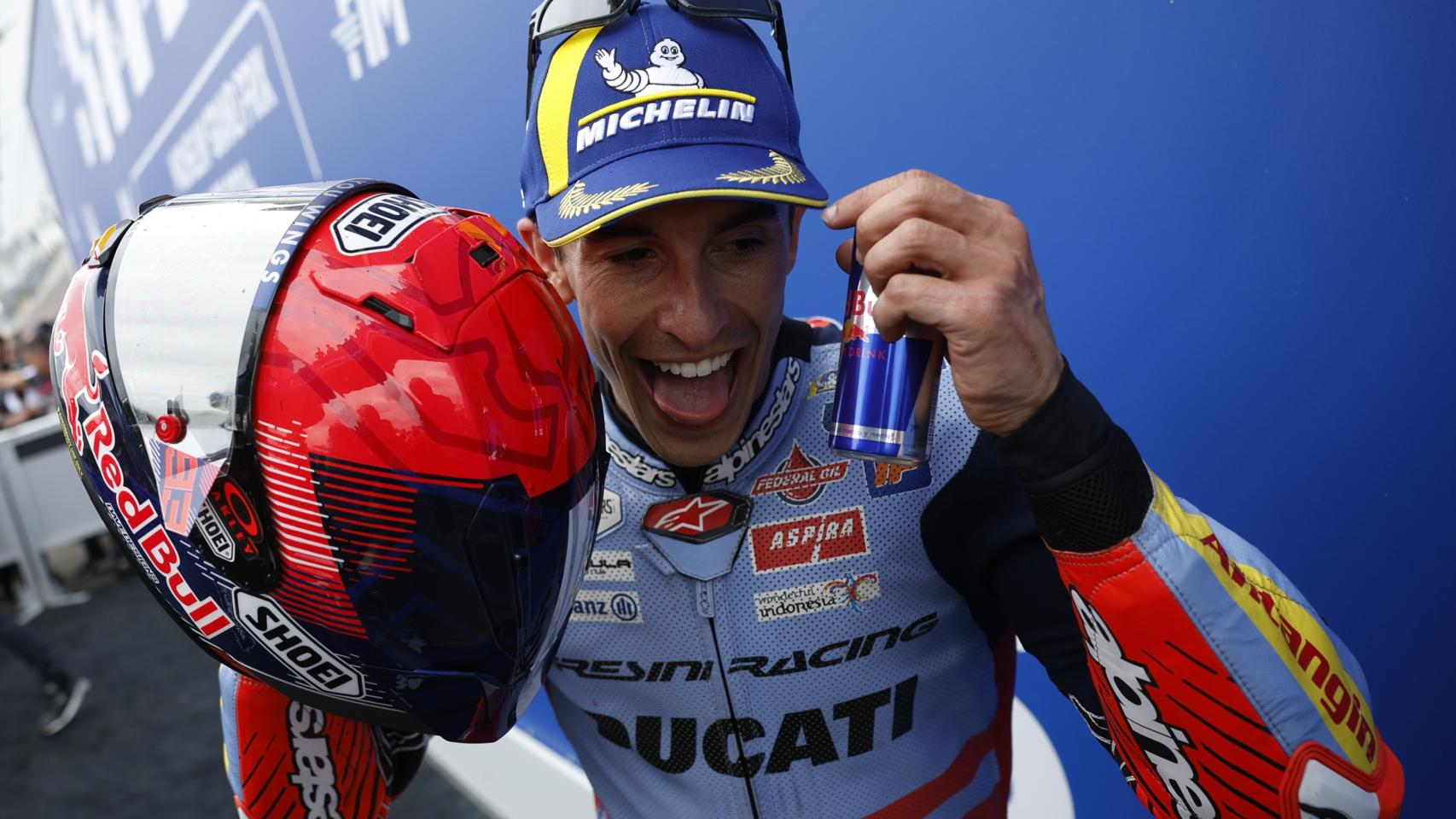 Marc Márquez, en el podio del GP de Francia 2024