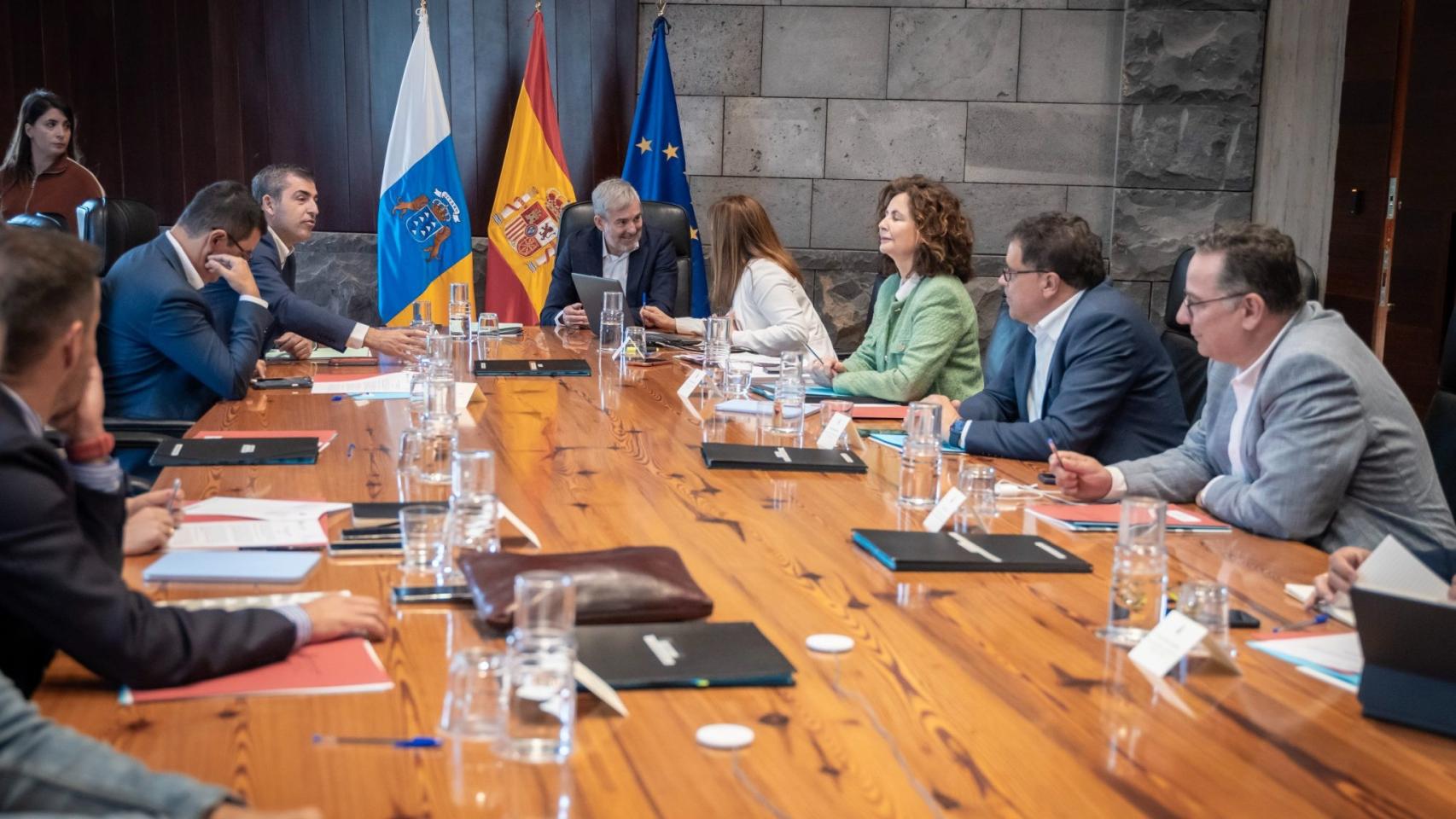 Imagen del consejo de gobierno de Canarias celebrado este lunes.