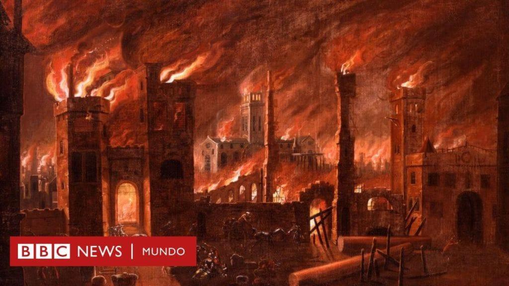Gran incendio de Londres. Fuente: BBC.