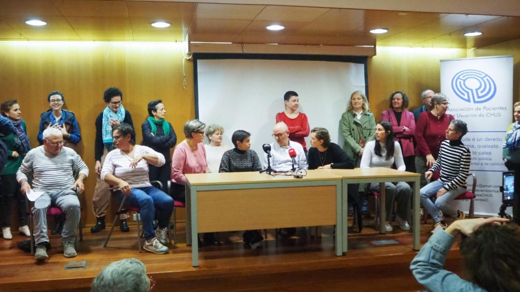 Pacientes oncológicos del CHUS, en Santiago.