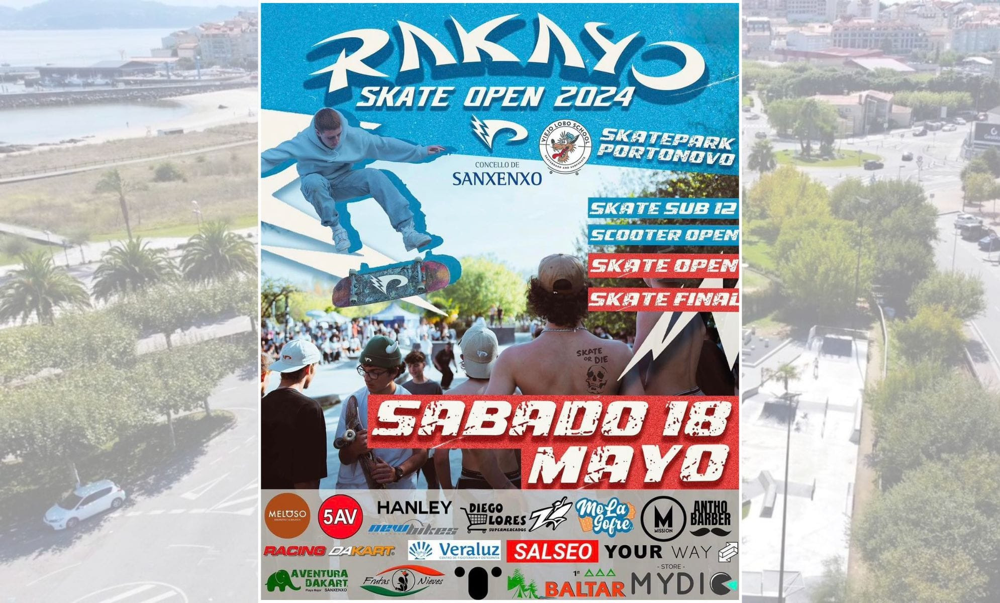 Cartel del Rakayo Skate Open 2024.