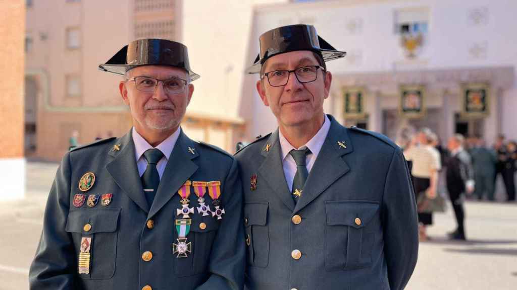 José Carlos y Antonio, dos de los guardias civiles condecorados en Málaga.