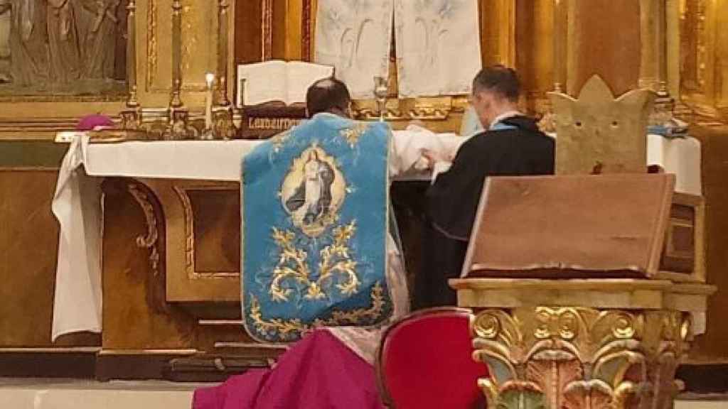 La misa, oficiada el martes en el Monasterio de Belorado.