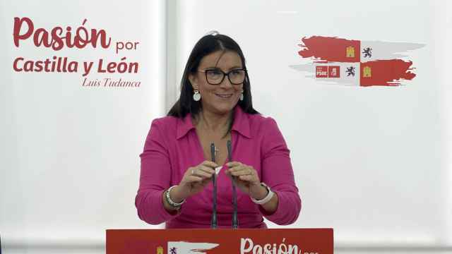 La secretaria de Organización del PSOE de Castilla y León, Ana Sánchez, durante la rueda de prensa de este martes.