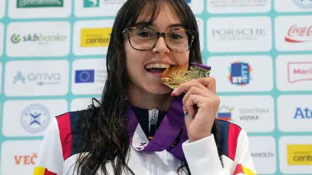 Nayara Pineda como campeona de Europa de su categoría este verano