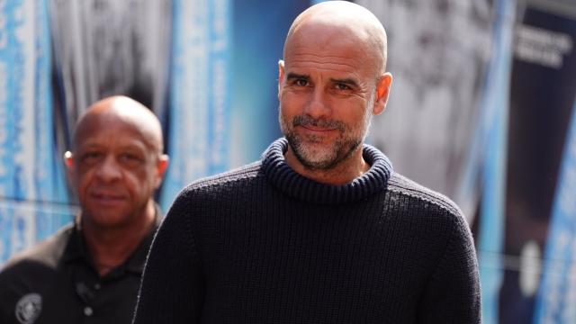 Pep Guardiola, antes de un partido del Manchester City