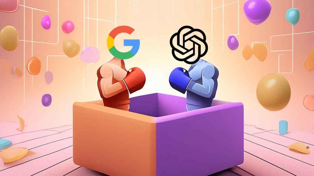 Google y OpenAI como dos boxeadores en un ring