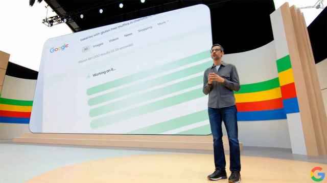 Sundar Pichai, CEO de Google, en el I/O 2024