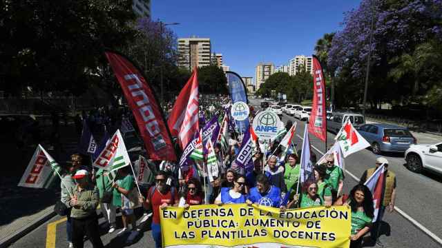 La huelga de docentes en Andalucía en Málaga.