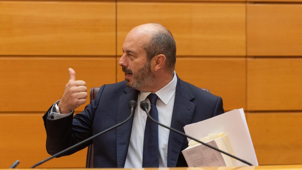 El presidente de la Cámara Alta, Pedro Rollán, este martes en el Pleno.