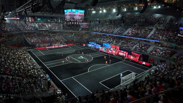 Imagen de un partido de la Kings League en el Wizink Center de Madrid.