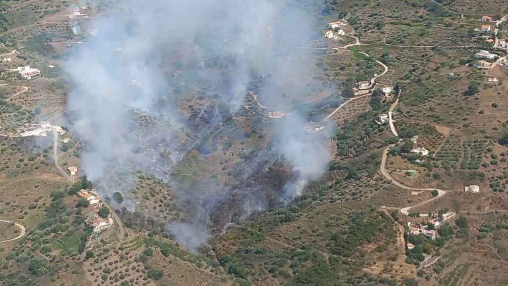 Incendio forestal declarado en Torrox.