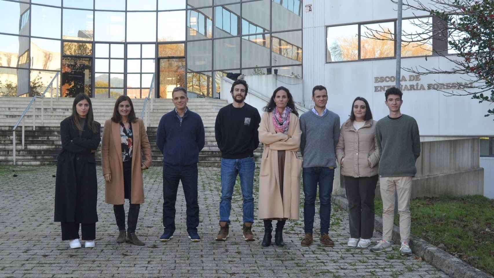 Integrantes del equipo investigador de Ingeniería Forestal de la UVigo.