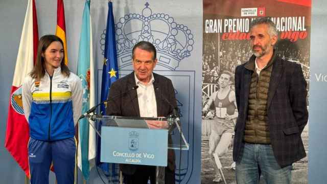 Presentación del Gran Premio Ciudad de Vigo de atletismo en pista.