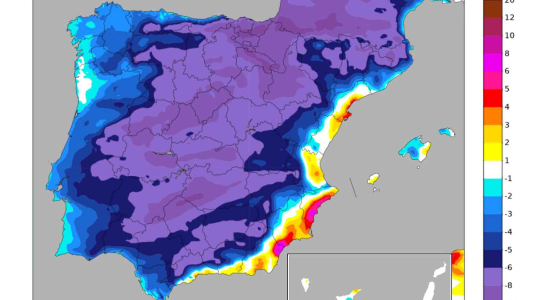 Mapa de calor para el 14 de mayo.