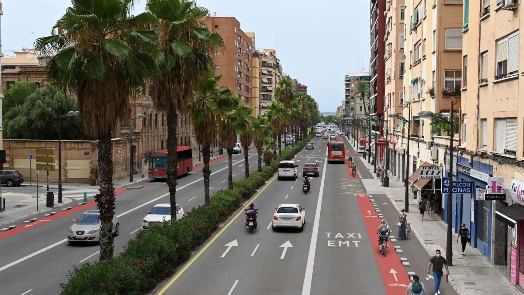 Avenida Pérez Galdós de Valencia, en una imagen de archivo. Ayuntamiento de Valencia