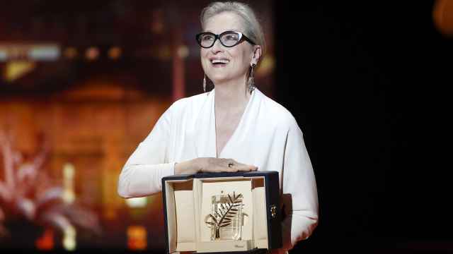 Meryl Streep posa junto a la Palma de Honor del Festival de Cannes