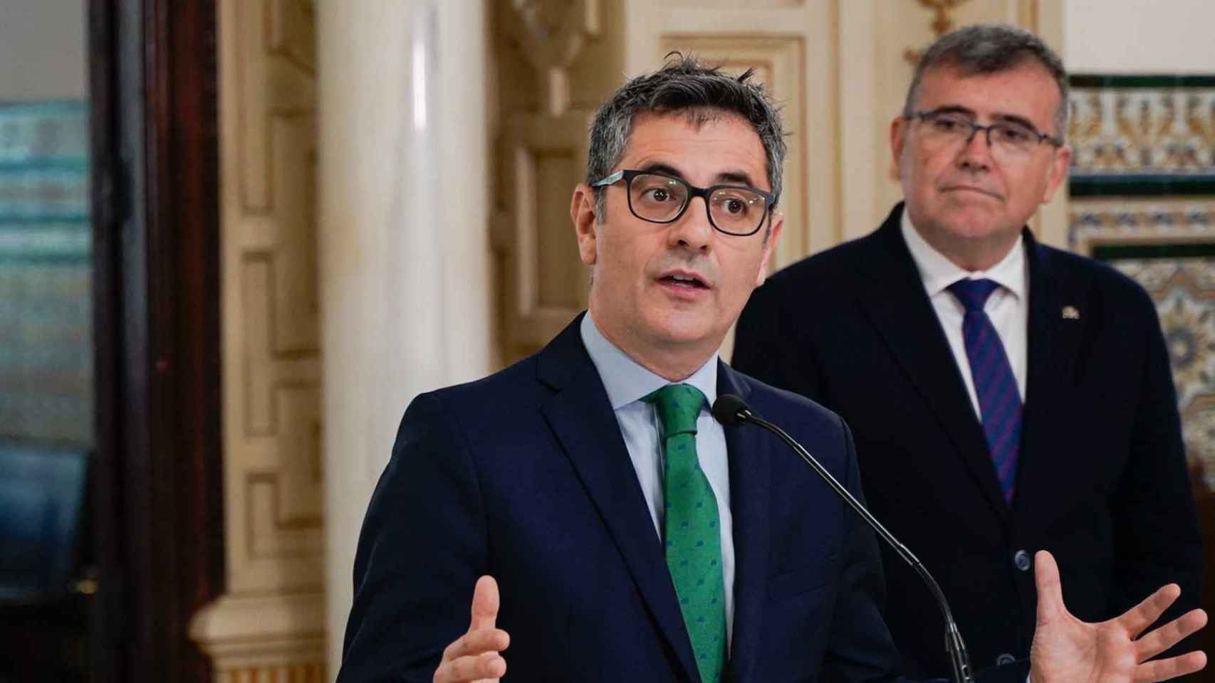 El ministro de la Presidencia, Félix Bolaños, en un acto en Granada.