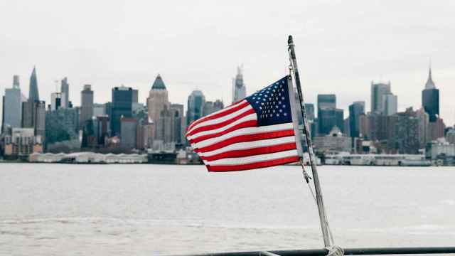 Una bandera de EEUU en Nueva York.