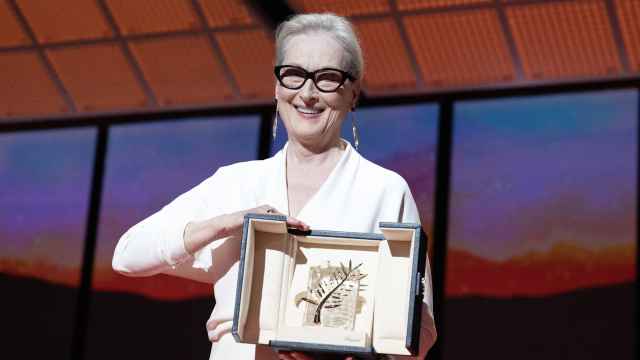 Meryl Streep recogiendo la Palma de Honor en el Festival de Cannes.
